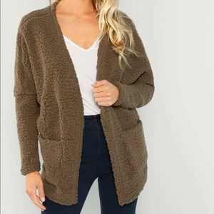 Fluffy Teddy Cardigan Sweater